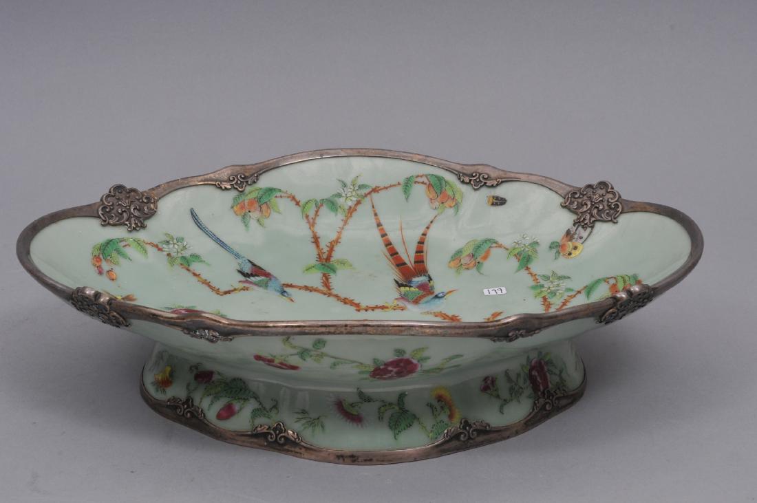 19th century Chinese Export porcelain Celadon ground (1 of 9)
