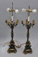 Pair of exceptional French Empire bronze figural five