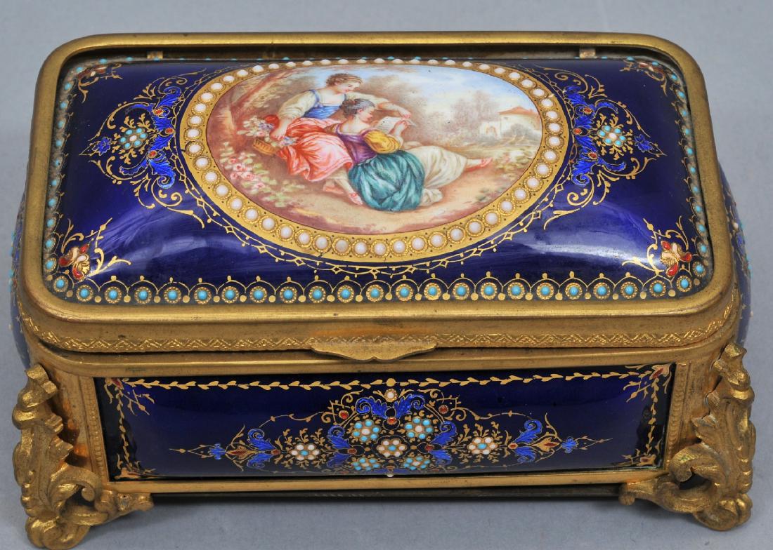 A 19th Century French enamel on copper rectangular (1 of 9)