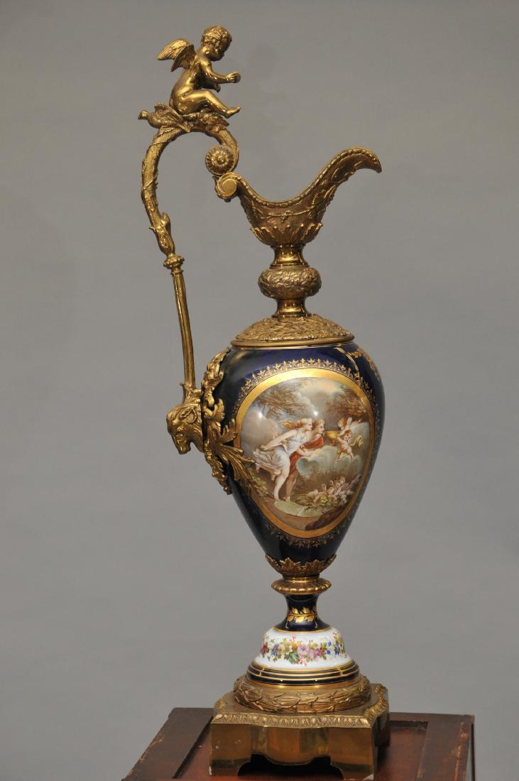 A Sevres or Sevres type massive table ewer having a (1 of 11)