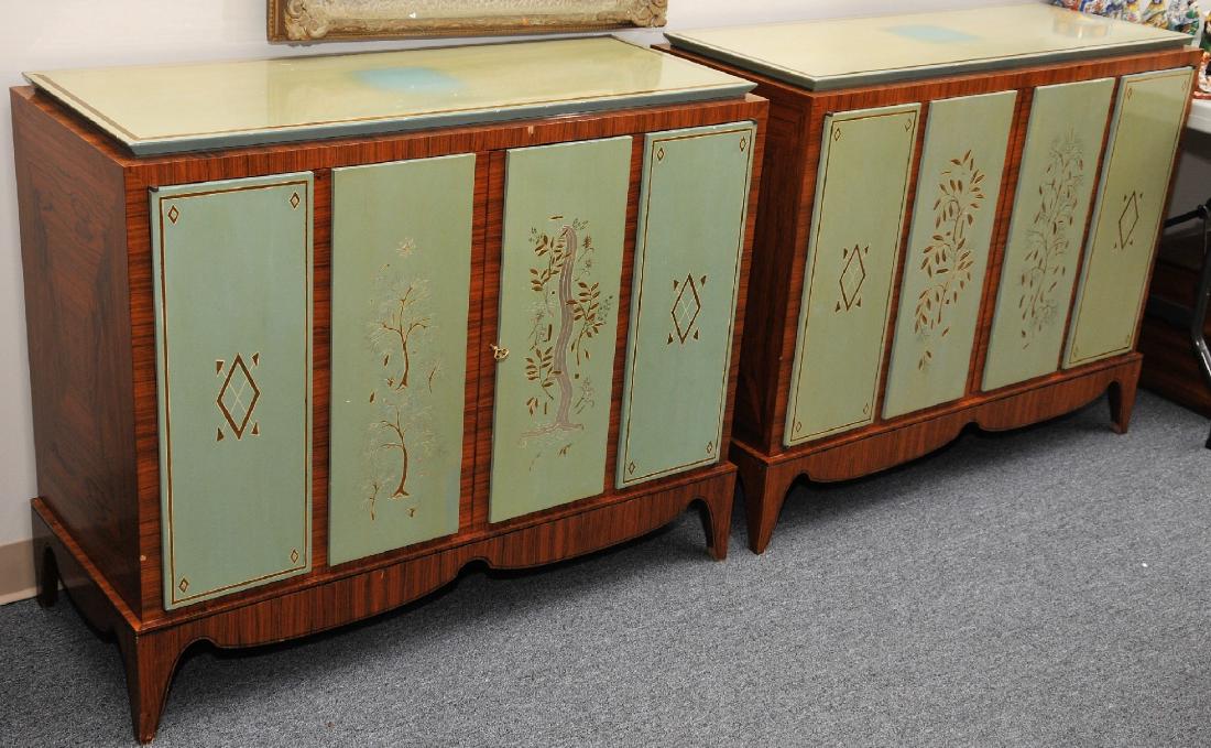 Pair of Mid Century Modern matched console cabinets. (1 of 7)