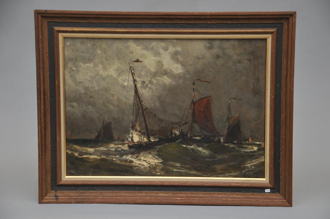 Harry Chase. Seascape with fishing boats. O/C. S.L.R. (1 of 9)