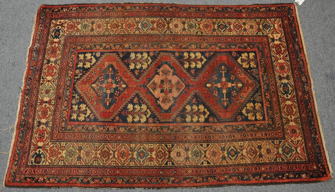 Semi Antique Persian Karaja scatter size carpet. 75" x (1 of 5)
