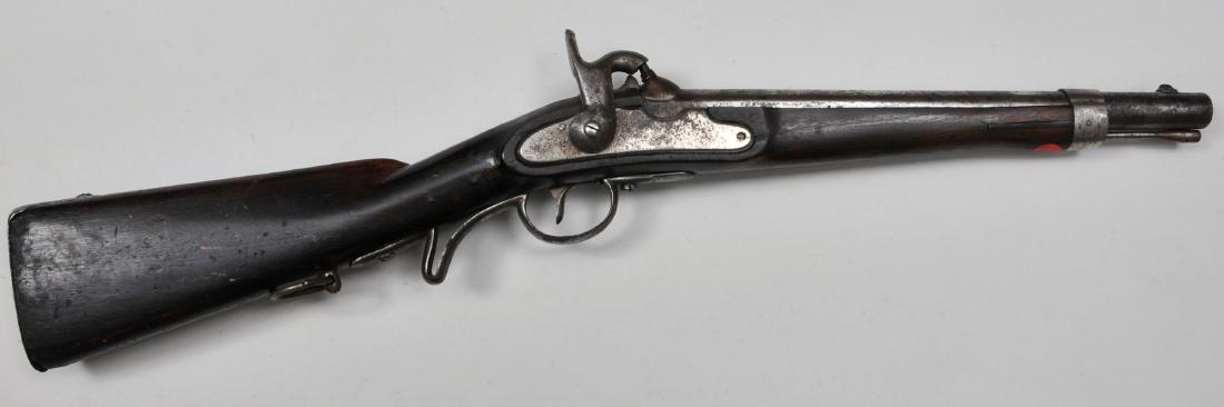Converted 1842 Austrian saddle ring carbine. These: Converted 1842 Austrian saddle ring carbine. These Austrian carbines were imported during the Civil War by both the North and South. Measuring 30? overall with a 14-1/2” multi-grooved BBL. and being