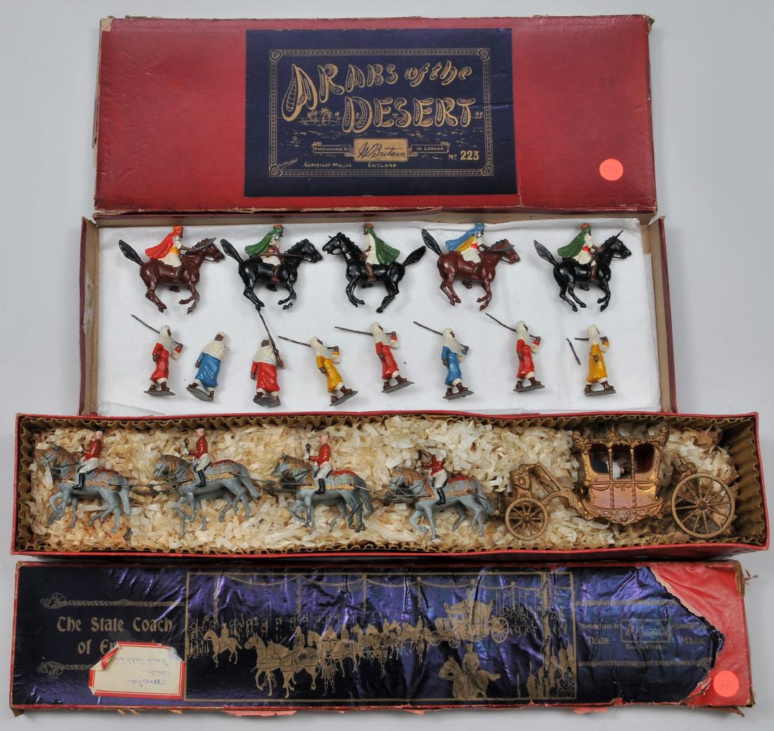 Britain's King George Coronation Coach in original box.: Britain's King George Coronation Coach in original box. Arabs of the Desert #223 in original box (box in poor condition.