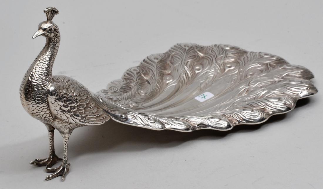 Howard & Co.  Sterling Silver Peacock figural form dish (1 of 10)