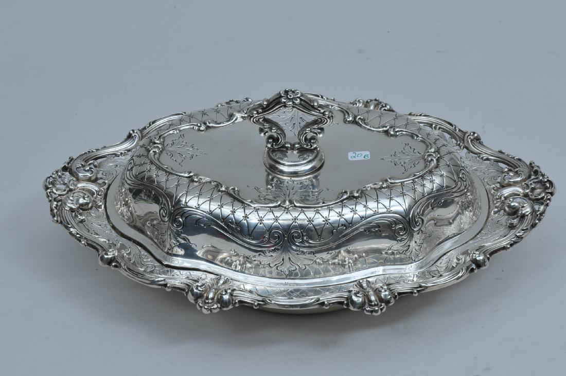 American Sterling Silver covered serving dish with
