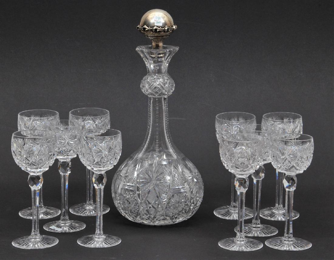 American Brilliant Cut Glass eleven piece fine quality (1 of 11)