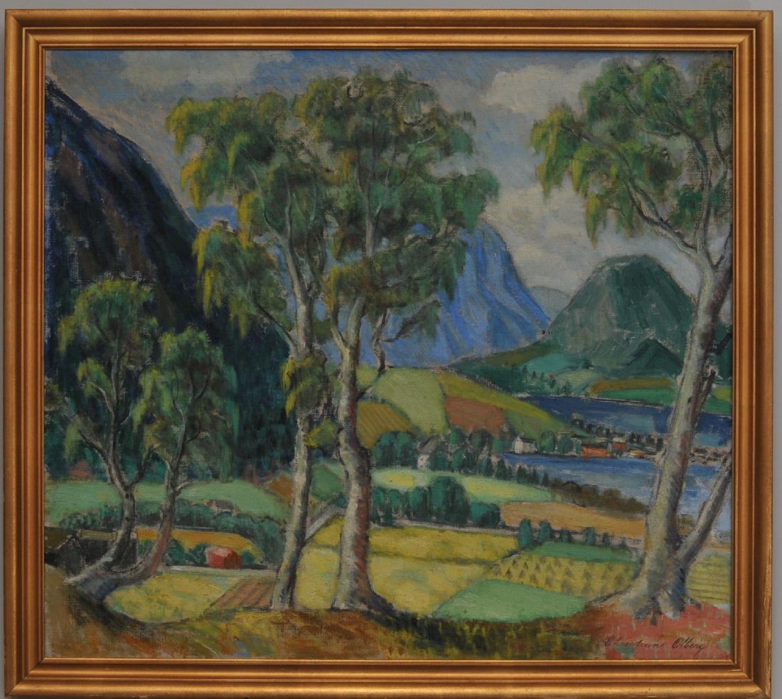 Christiane Olberg. Large valley landscape with village. (1 of 10)