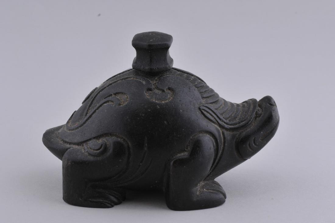 Bronze water dropper. China. 19th century. Cast in the (1 of 6)