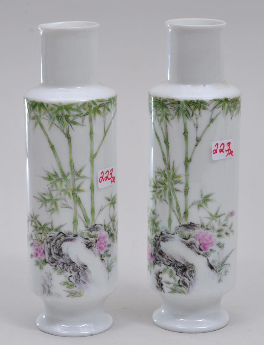 Pair of eggshell porcelain vases. China. Early 20th (1 of 7)