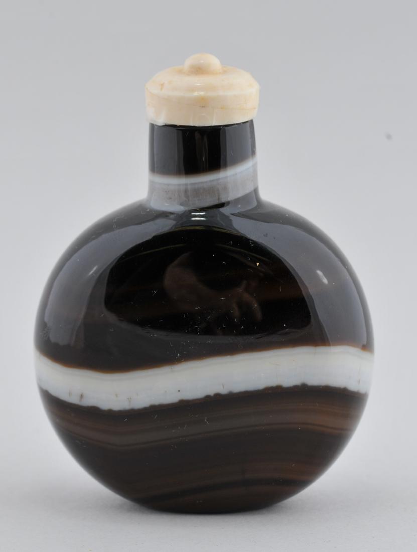 Banded Agate Snuff bottle. China. 2-3/4". (1 of 5)