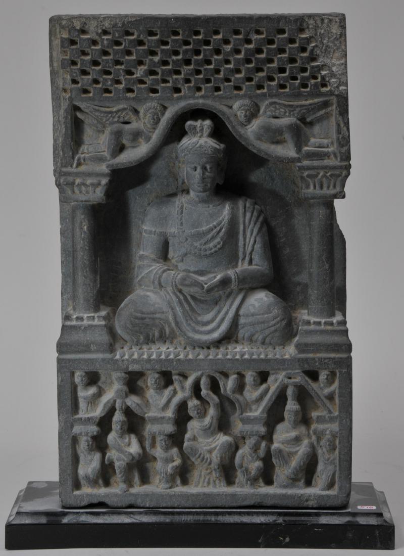 Grey schist carving. Gandharan Kingdom. (3rd c DC-2nd c (1 of 10)