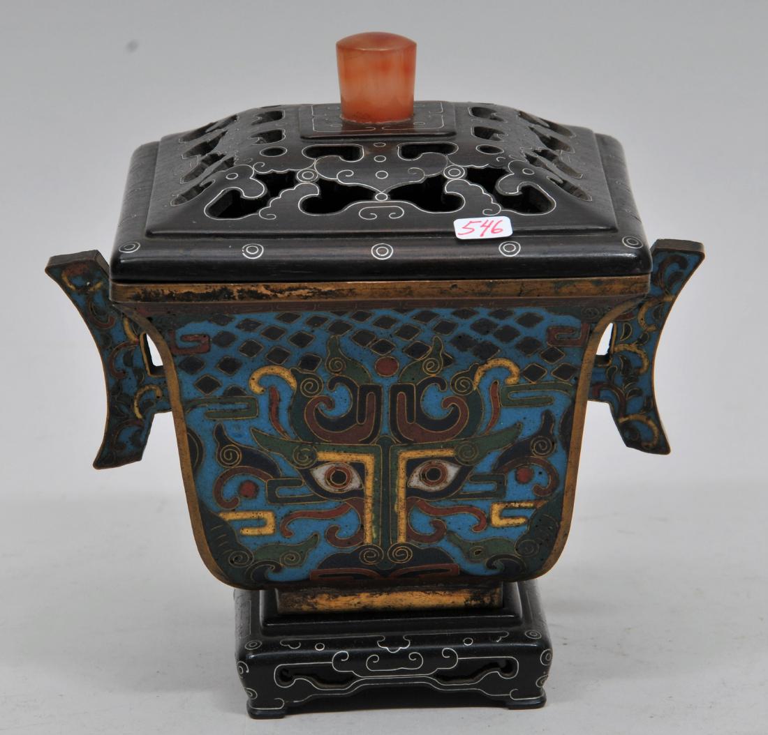 Cloisonné Censer. China. Ch'ien Lung mark (1735-1796) (1 of 12)