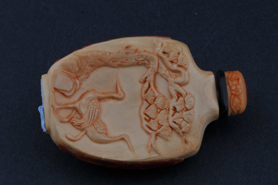 Hornbill Snuff bottle. China. 19th century. Carving of (1 of 7)