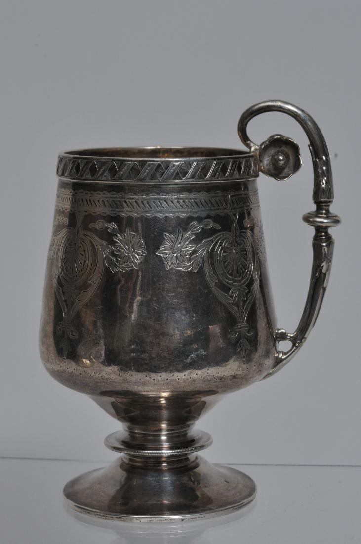 Victorian Gorham 1869 Sterling silver footed cup with a (1 of 6)