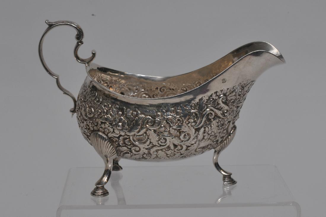 18th century Georgian Irish silver creamer with allover (1 of 8)