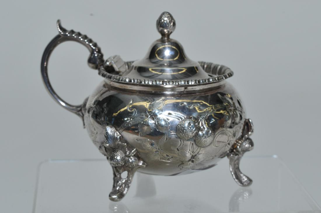 1864 Victorian Sterling silver small footed Jam pot (1 of 9)