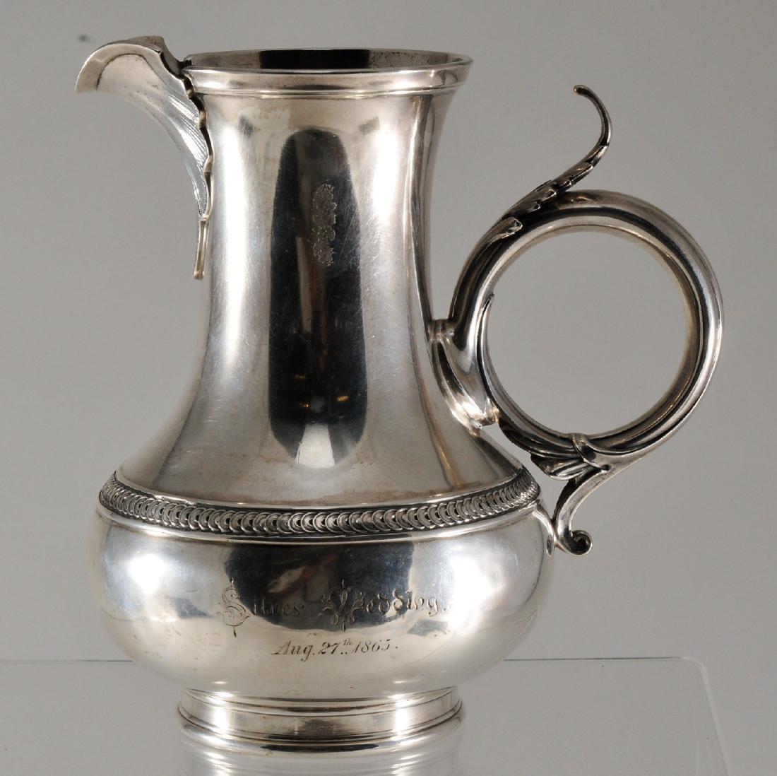 Gorham silver 1865 small cream pitcher. Silver wedding (1 of 7)