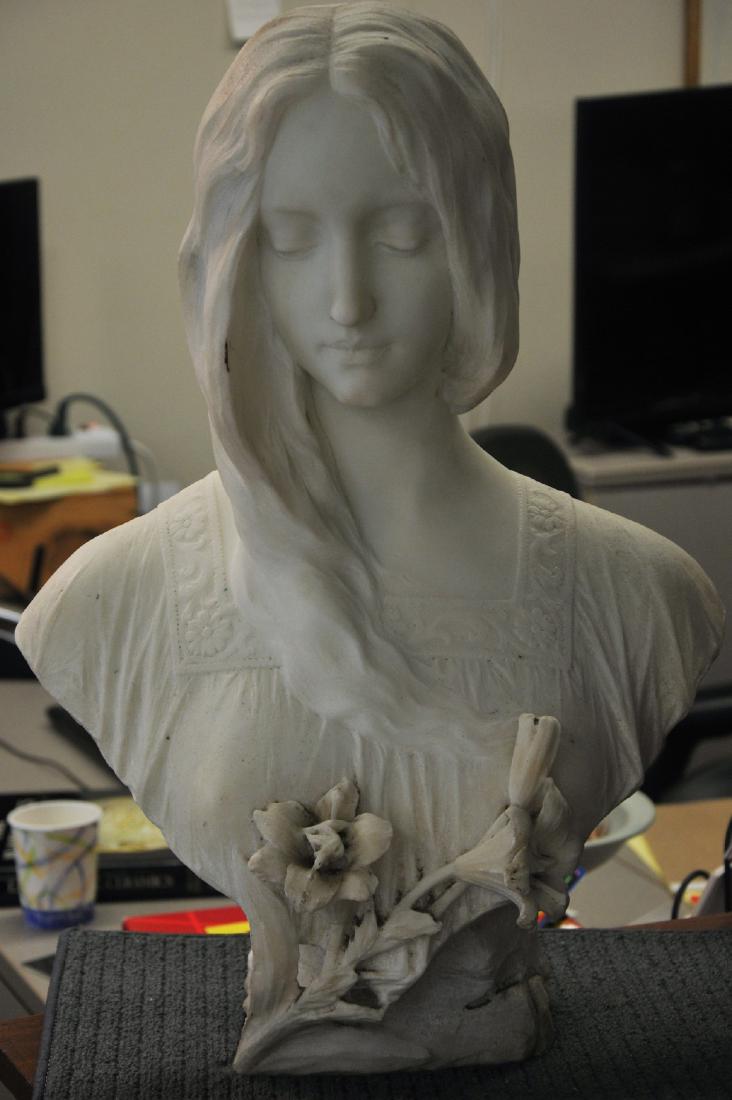 E. Battiglia. Firenze. Large marble bust of a young (1 of 7)