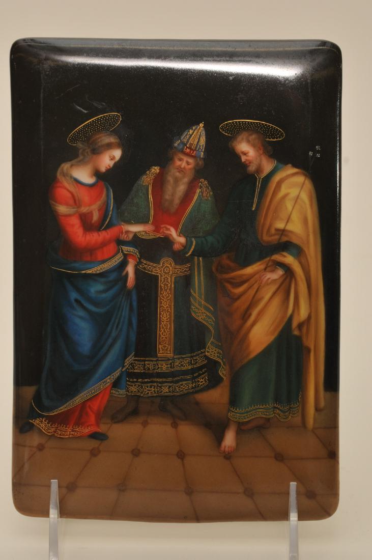 19th century Russian porcelain hand painted plaque. The (1 of 7)