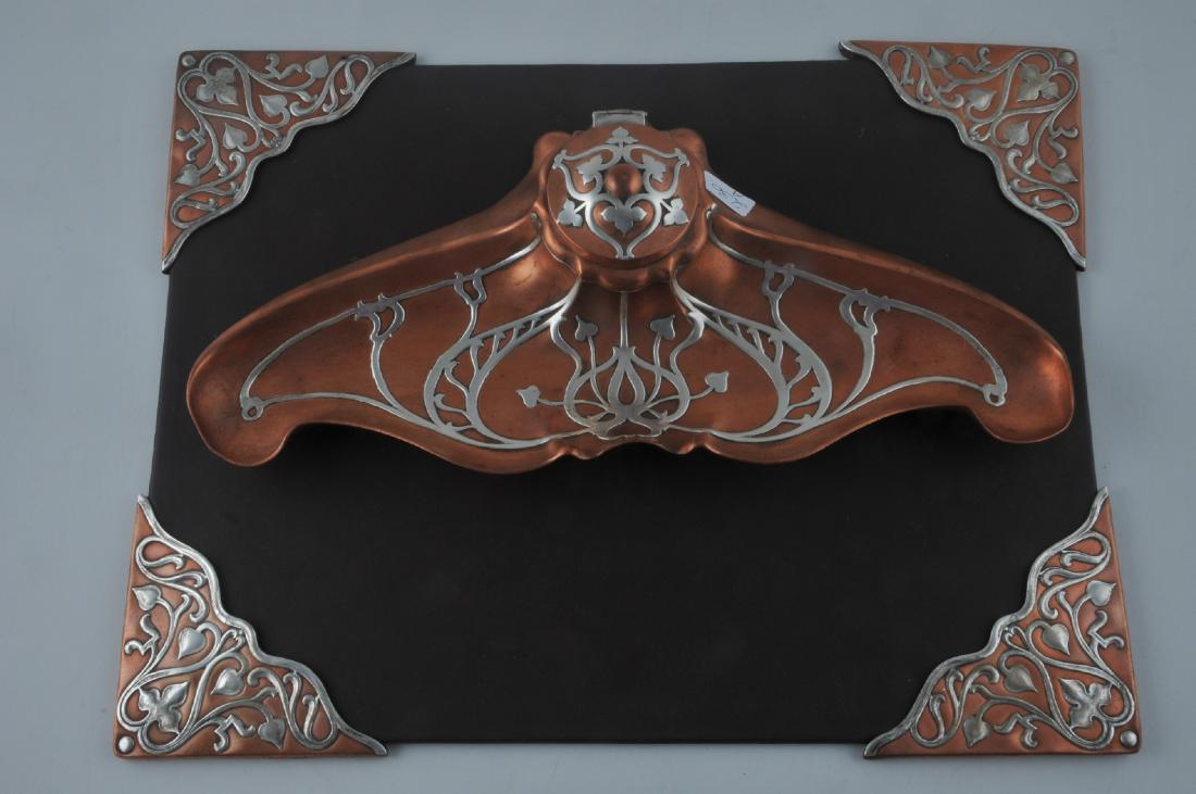 Gorham Athenic Mixed Metals desk set with silver floral (1 of 7)