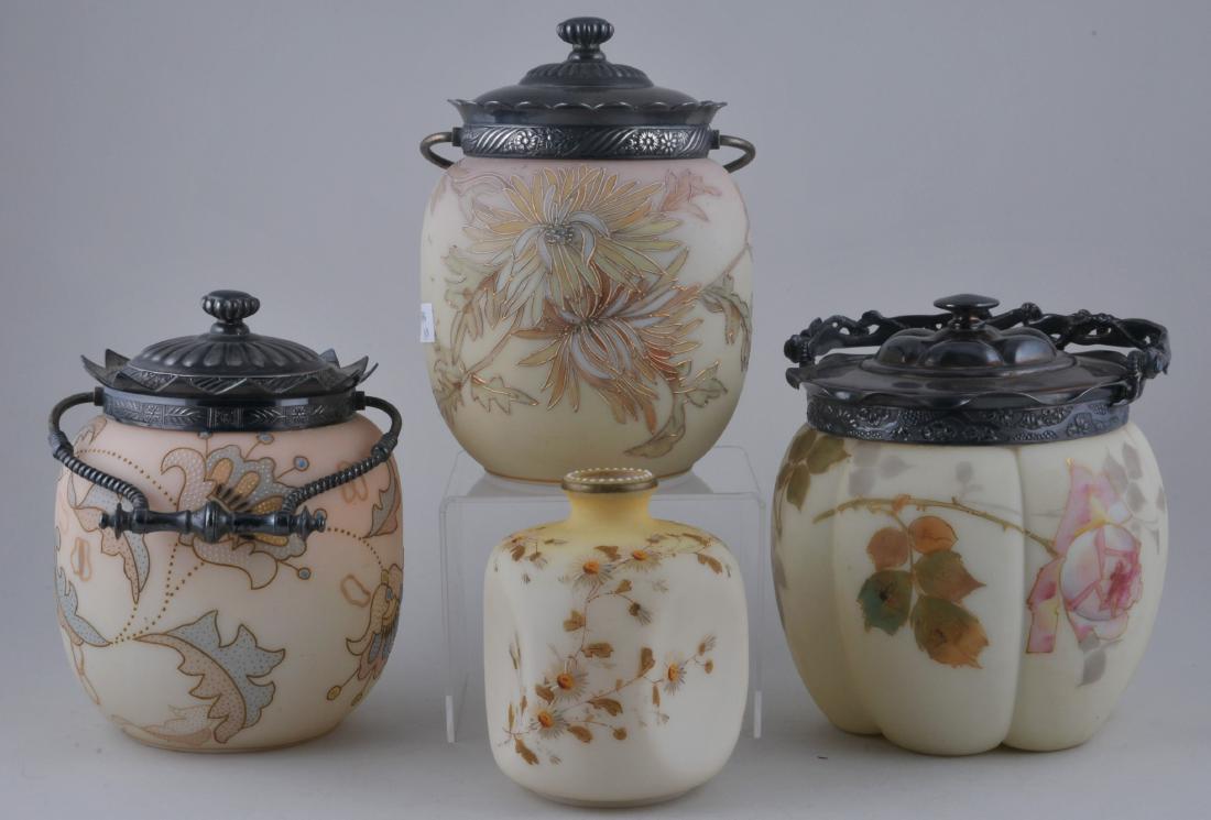 Lot of four. Mount Washington Glass and Crown Milano. I (1 of 12)