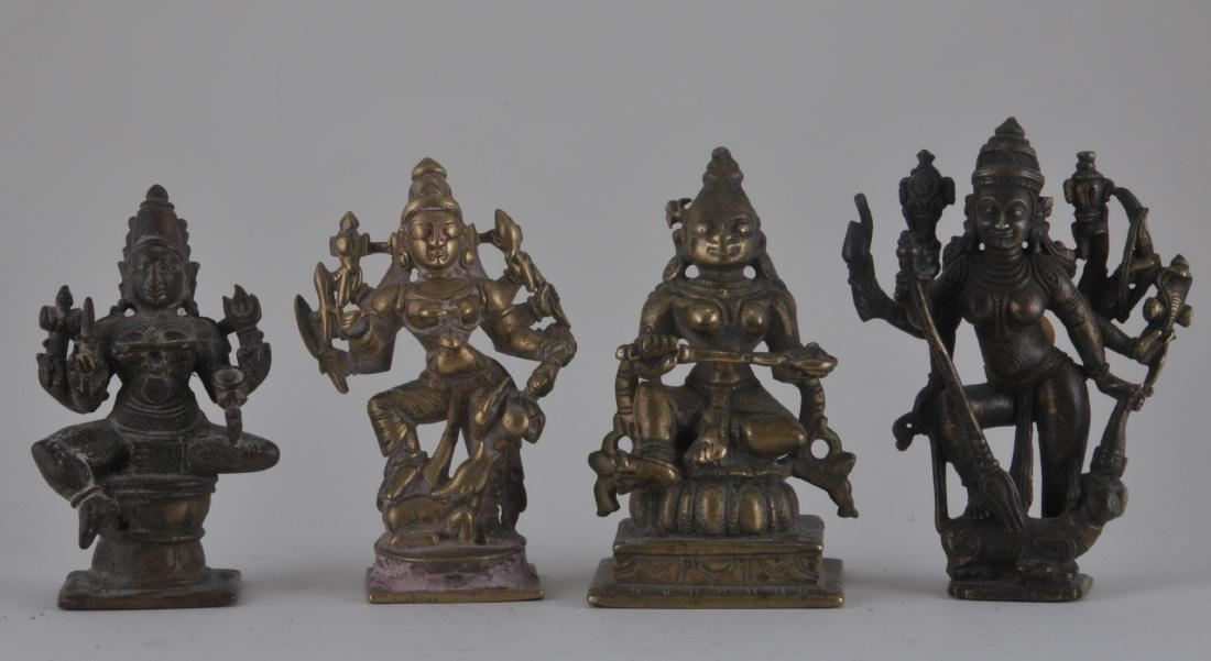 Four bronze images. India. 19th century or earlier. (1 of 4)