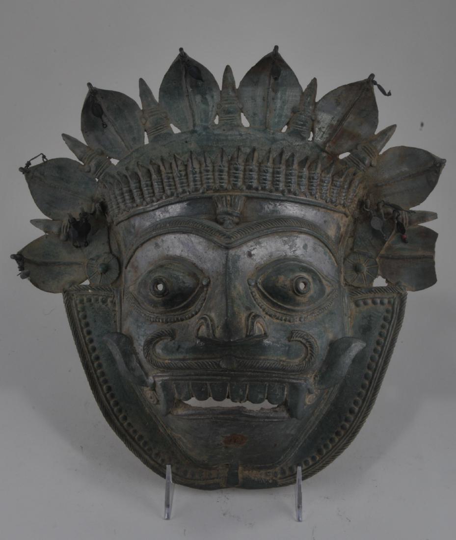 Bronze mask. India. 17th century. Tiger form. Fine (1 of 7)