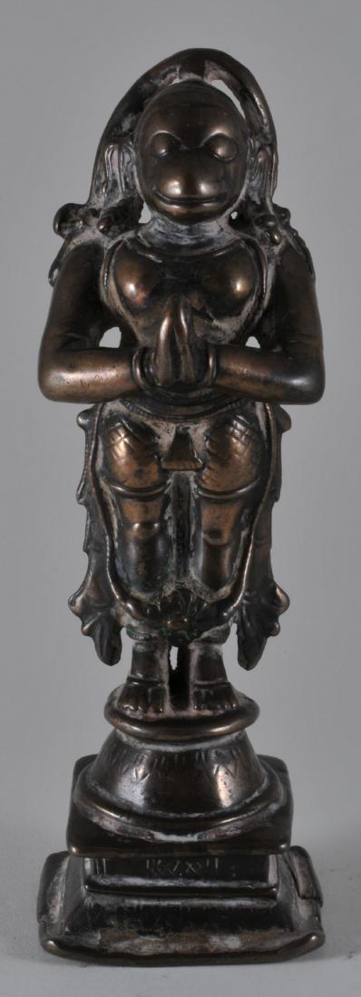 Bronze image of Hanuma. India. 17th century. Standing (1 of 4)