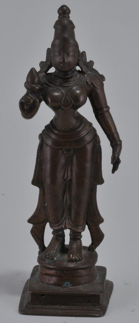 Bronze image. India. 17th century. Standing figure of (1 of 4)