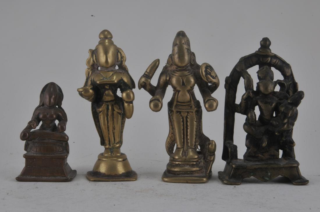 Lot of four bronzes. India. 17th century. Three figures (1 of 4)