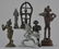 Lot of six bronze images. India. 19th century and