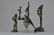 Lot of six bronze images. India. 19th century and - 5