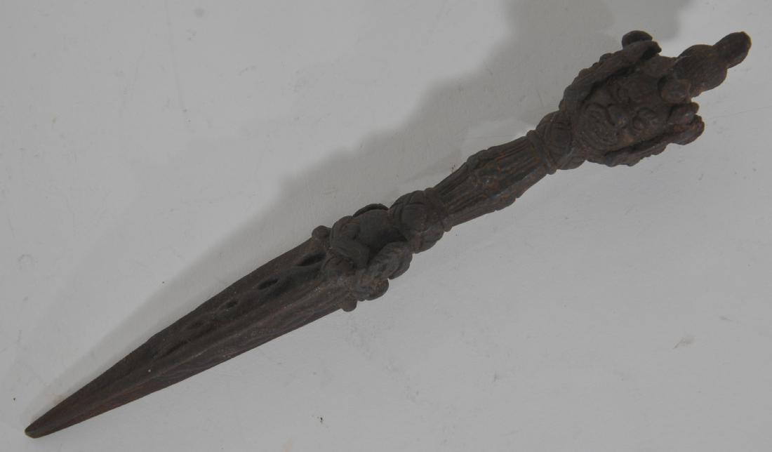 Iron Vajra. Tibet. 18th century. Tantric ritual dagger. (1 of 5)