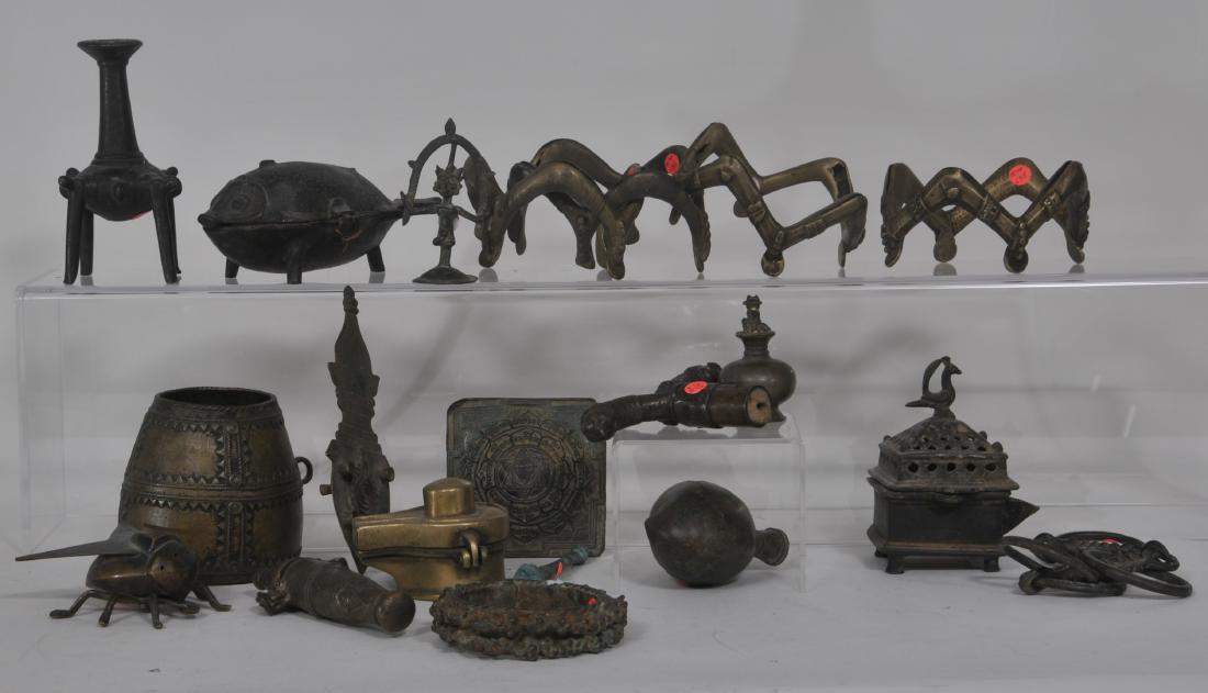 Lot of twenty metal works. India. 20th century and (1 of 5)