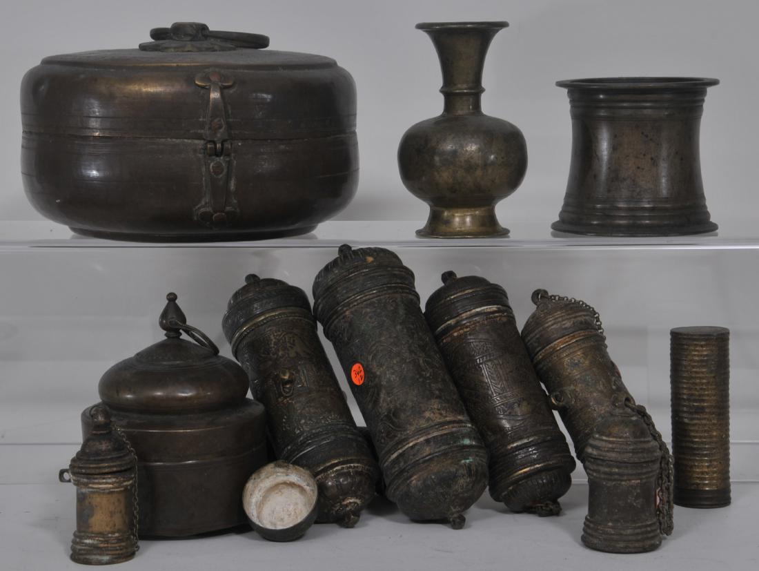Lot of twelve metal works. India. 20th century and (1 of 5)