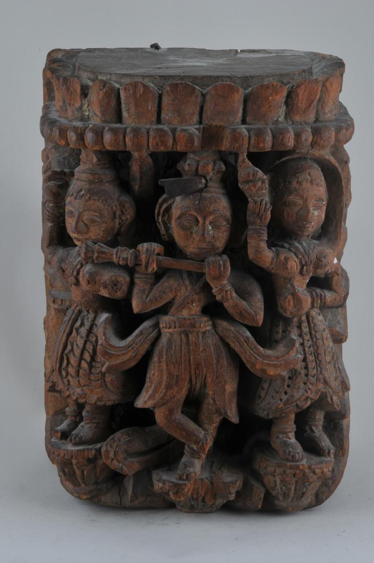 Carved wooden Architectural element. India. 19th (1 of 7)
