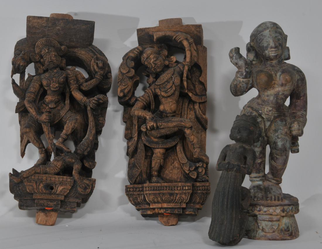 Four wooden architectural elements. India. 20th (1 of 6)