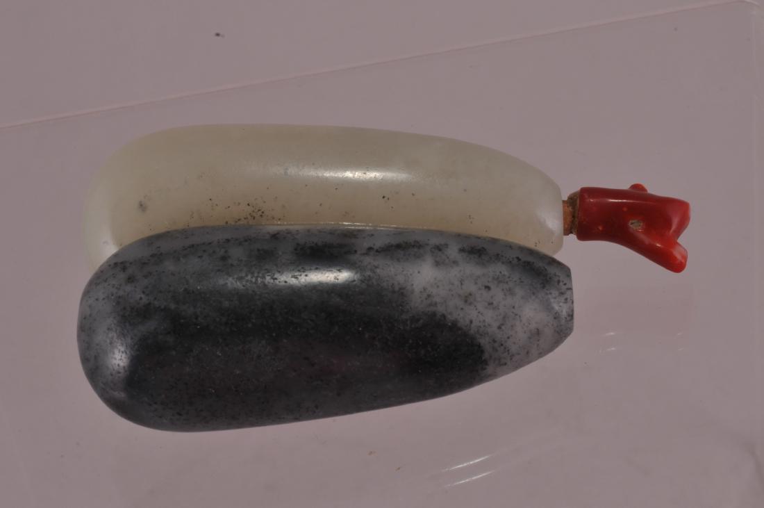 Double snuff bottle. China. 19th century. Grey and (1 of 4)