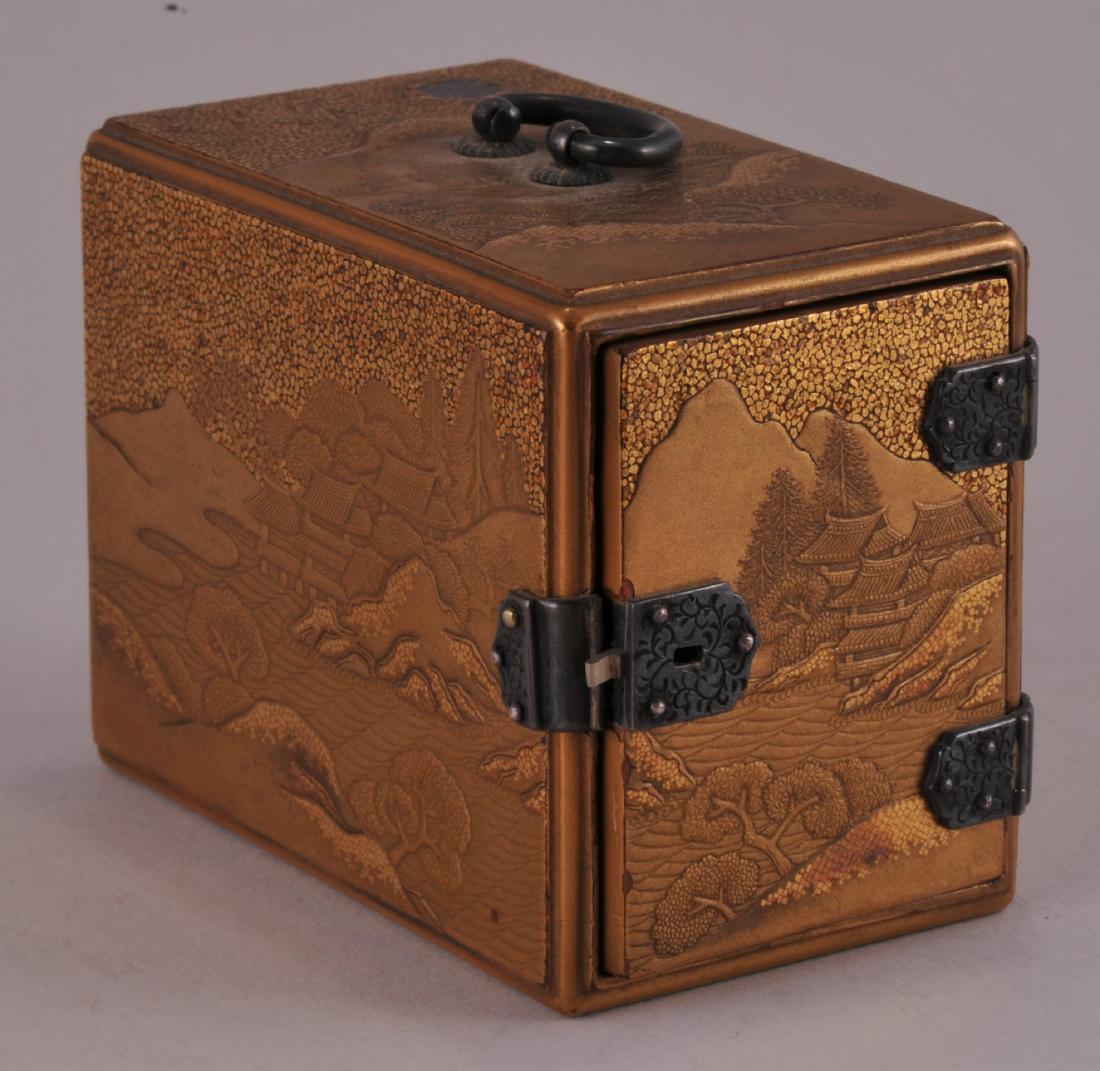 Miniature cabinet. Japan. 19th century. Lacquered (1 of 8)