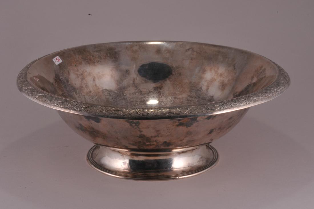 Large 19th century Chinese Export Silver bowl with (1 of 6)