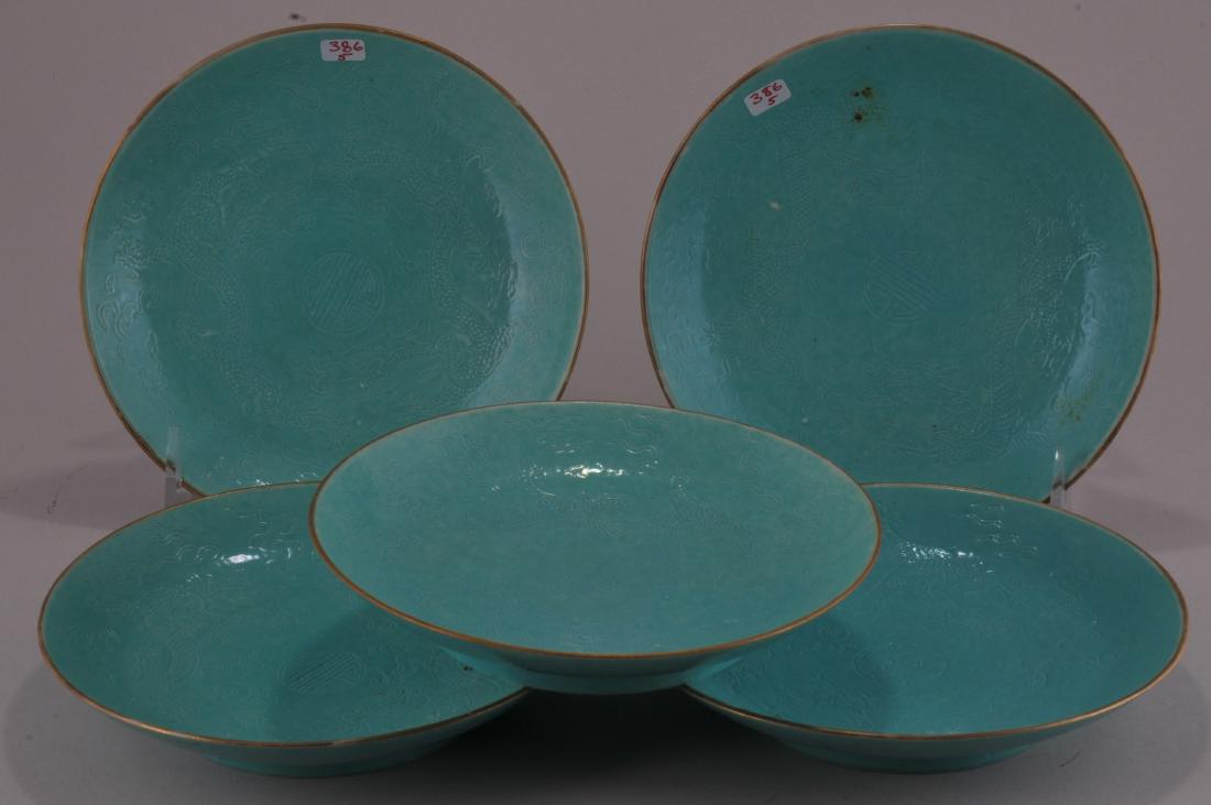 Lot of five saucer dishes. China. Late 19th to early (1 of 6)
