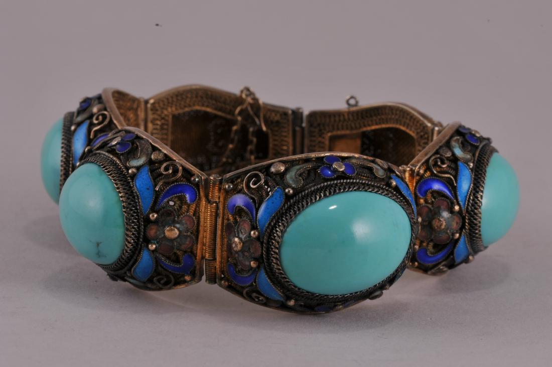 Late 19th century Chinese Enameled filigree silver (1 of 6)