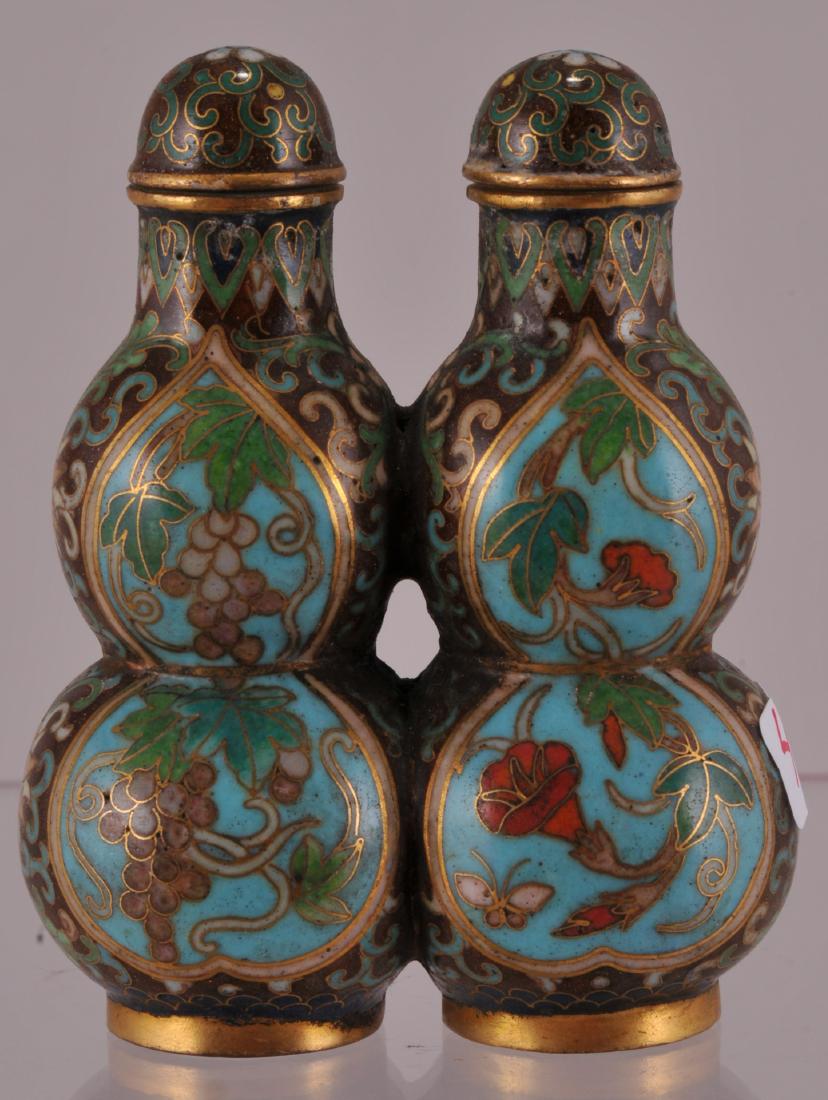 19th/20th century Chinese Cloisonne double gourd shape (1 of 4)