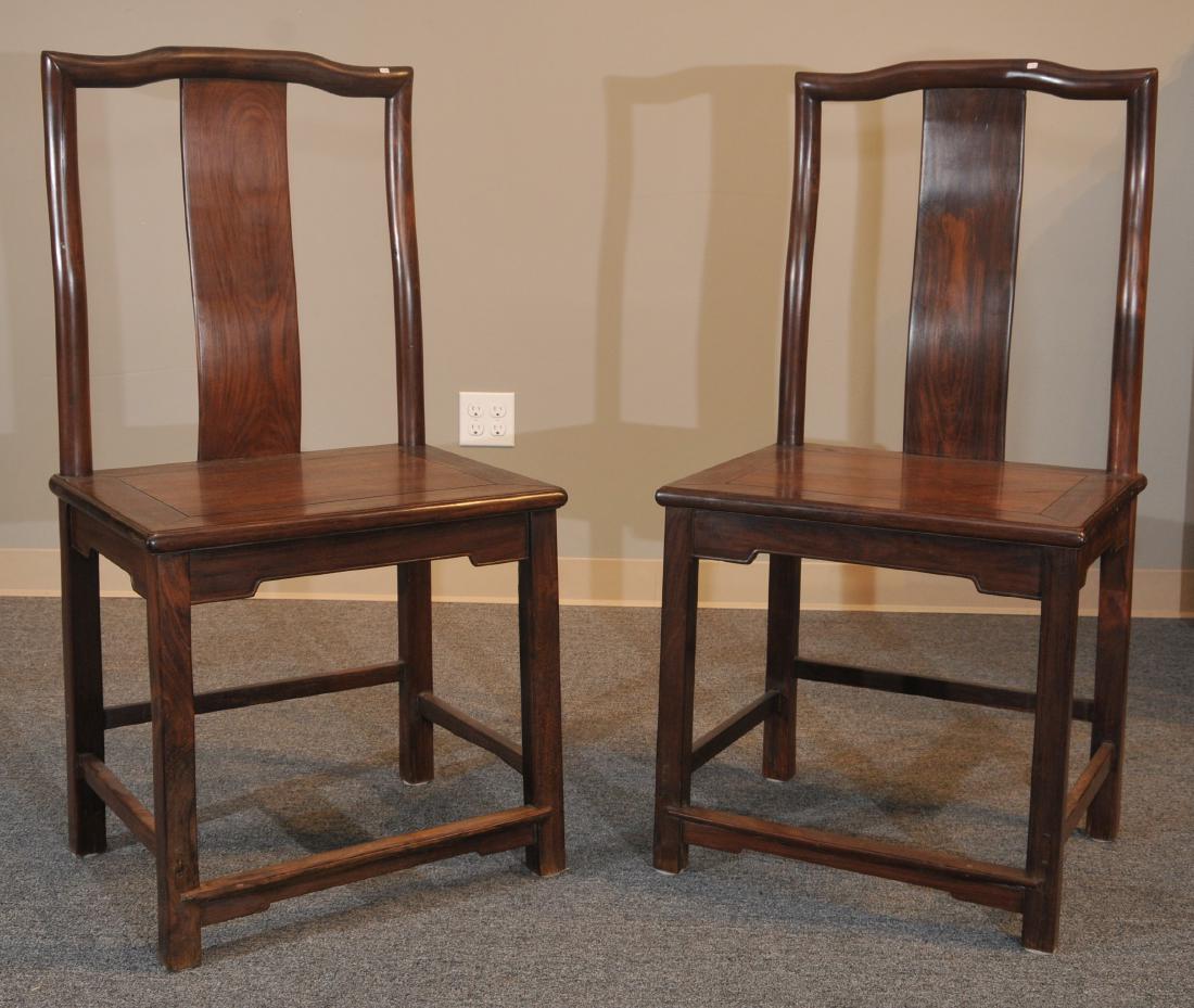 Pair of side chairs. China. 19th century. Rosewood. (1 of 7)