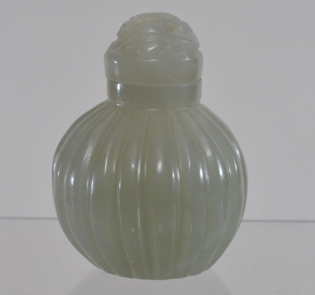 Jade Snuff bottle. China. 20th century. Stone of a pale (1 of 6)