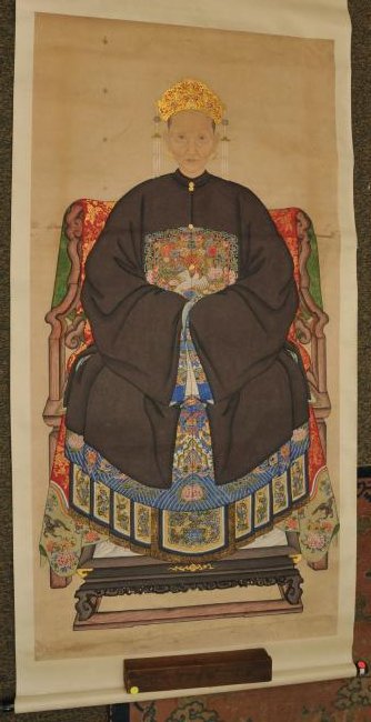 Scroll painting. China. 19th century. Ink, colours and (1 of 7)
