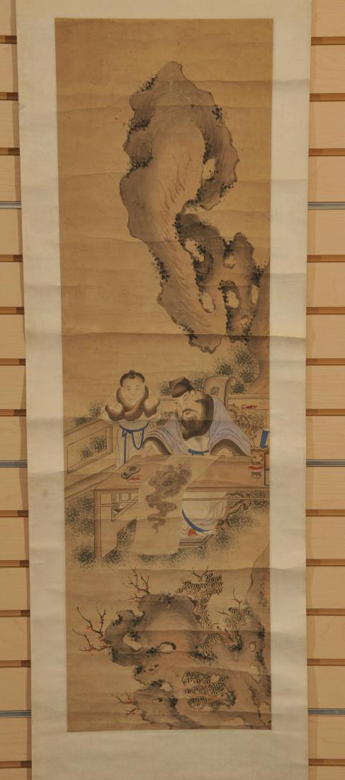 Hanging scroll. China. 19th century. Ink and colours on (1 of 6)