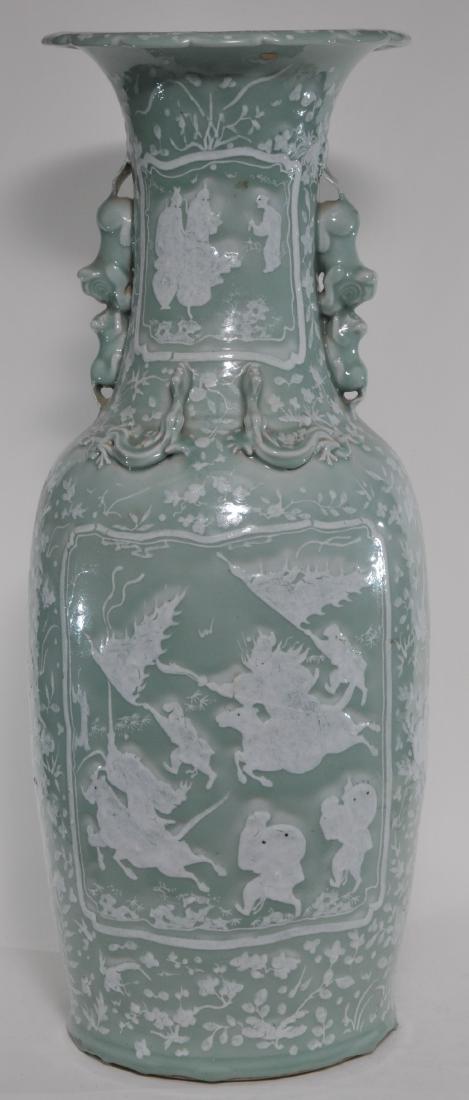 Large impressive 19th century Chinese celedon ground po (1 of 11)